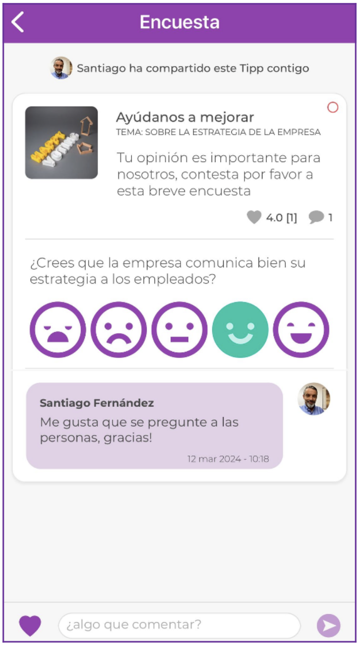 "Detalle de encuesta de emoticonos respondida